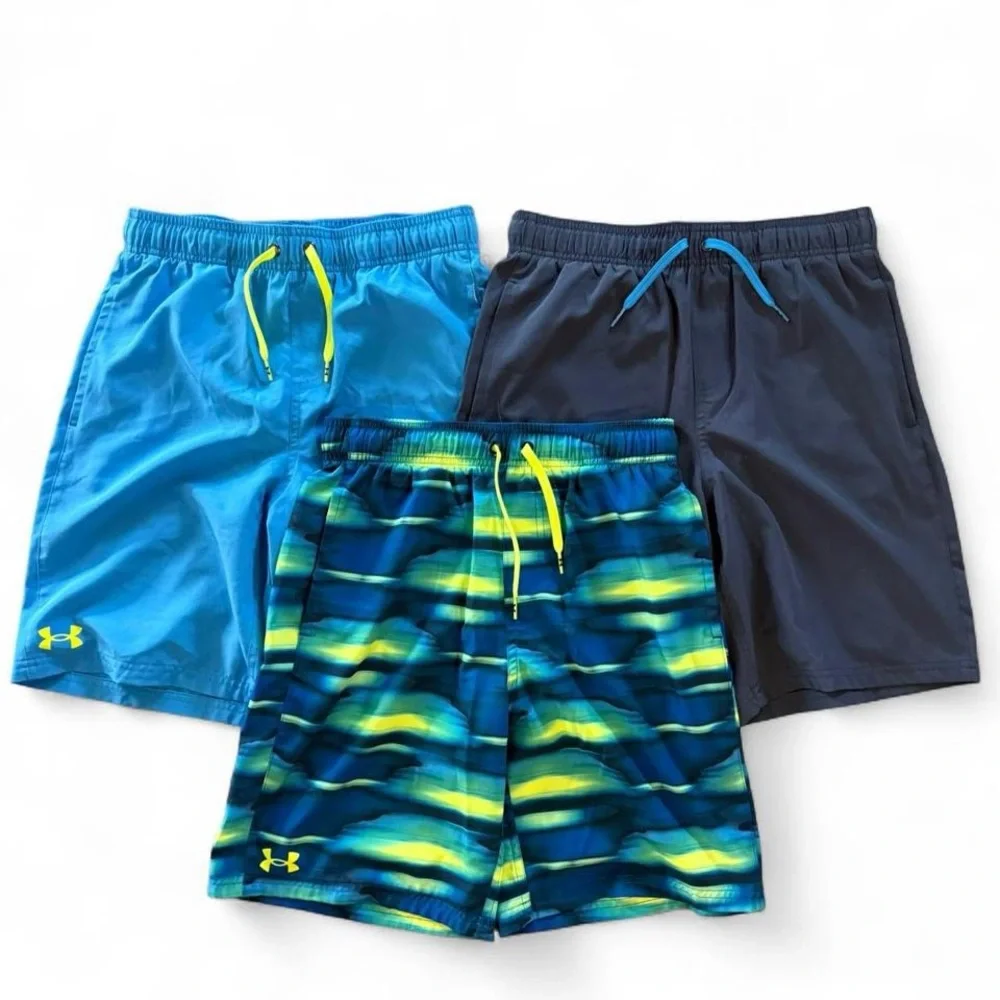 Under Armour Set of 3 Boy’s matching swim shorts trunks board shorts bundle - Picture 1 of 8
